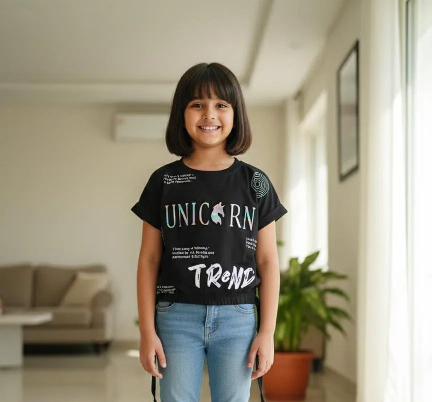 Girl's Trendy Top (PINK, 24)